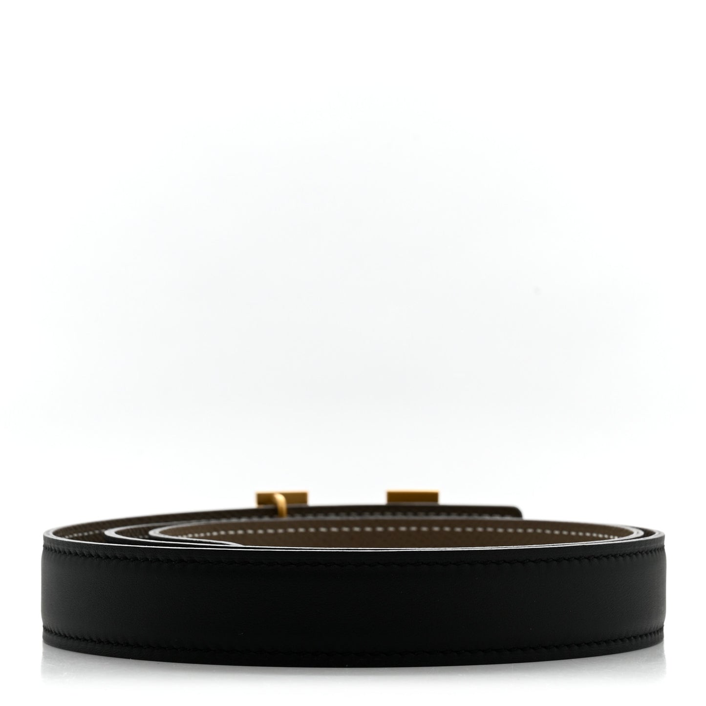 Swift Epsom 24mm Mini H Belt 85 34 Black Etoupe