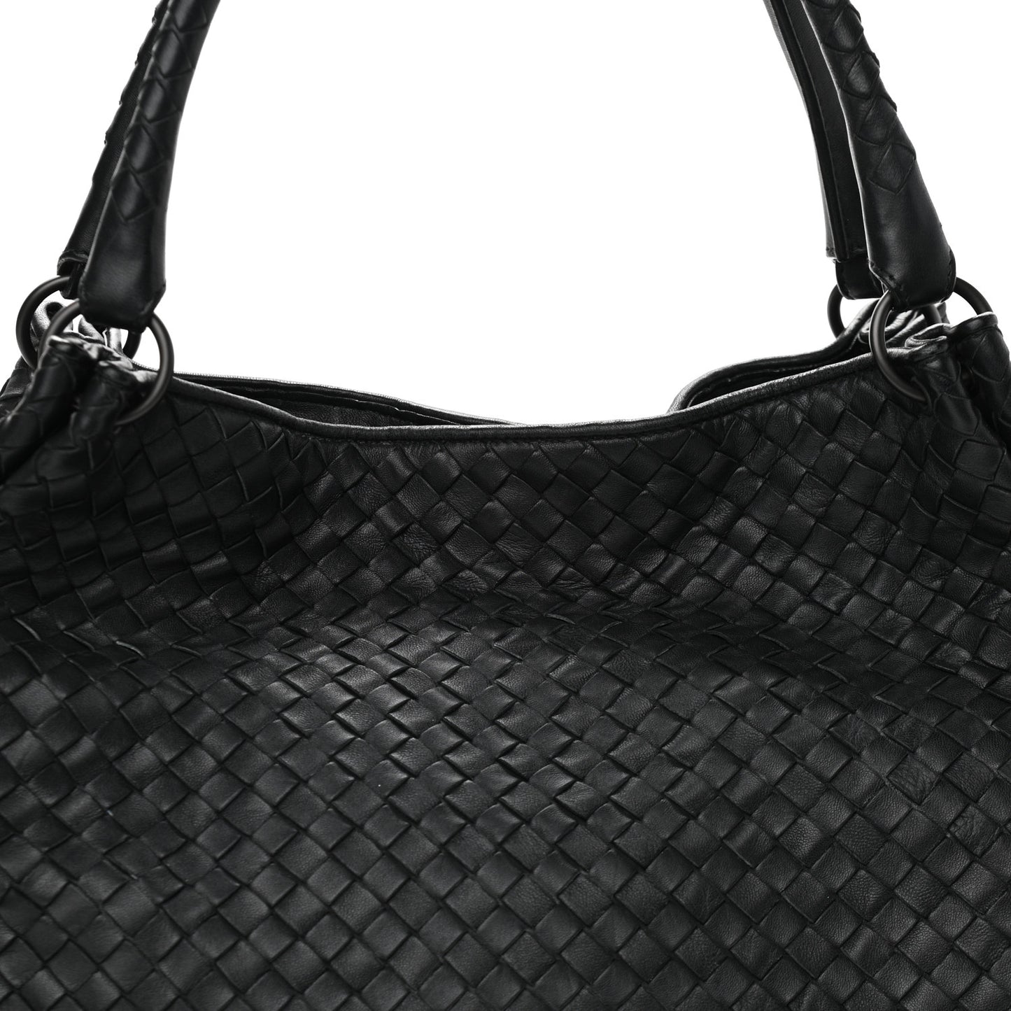 Nappa Intrecciato Parachute Bag Black
