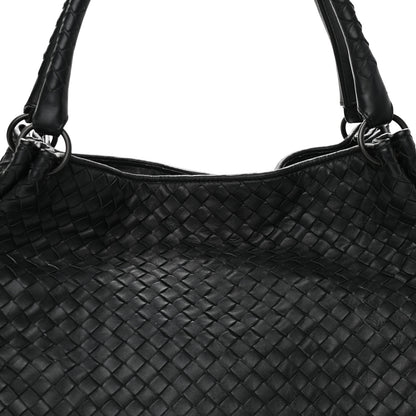Bottega Veneta Nappa Intrecciato Parachute Bag Black 7 of 10
