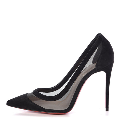Christian Louboutin Veau Velours Rete Galativi 100 Pumps 36 Black 1 of 8
