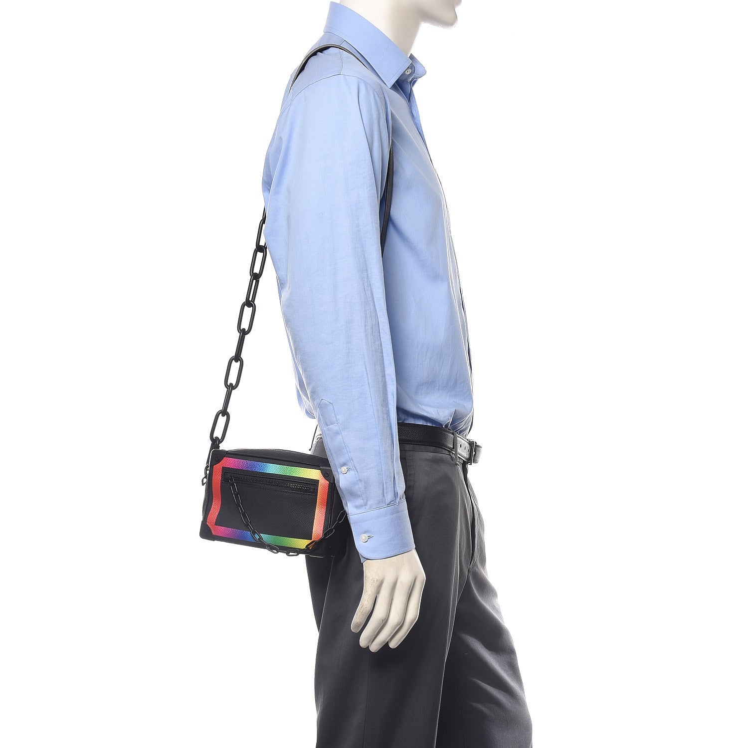 Louis Vuitton Taiga Rainbow Mini Soft Trunk Black 2 of 9