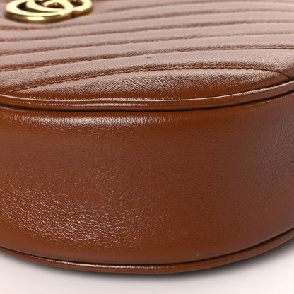 Gucci Azalea Calfskin Matelasse Diagonal Mini GG Marmont Round Shoulder Bag Cuir 7 of 8