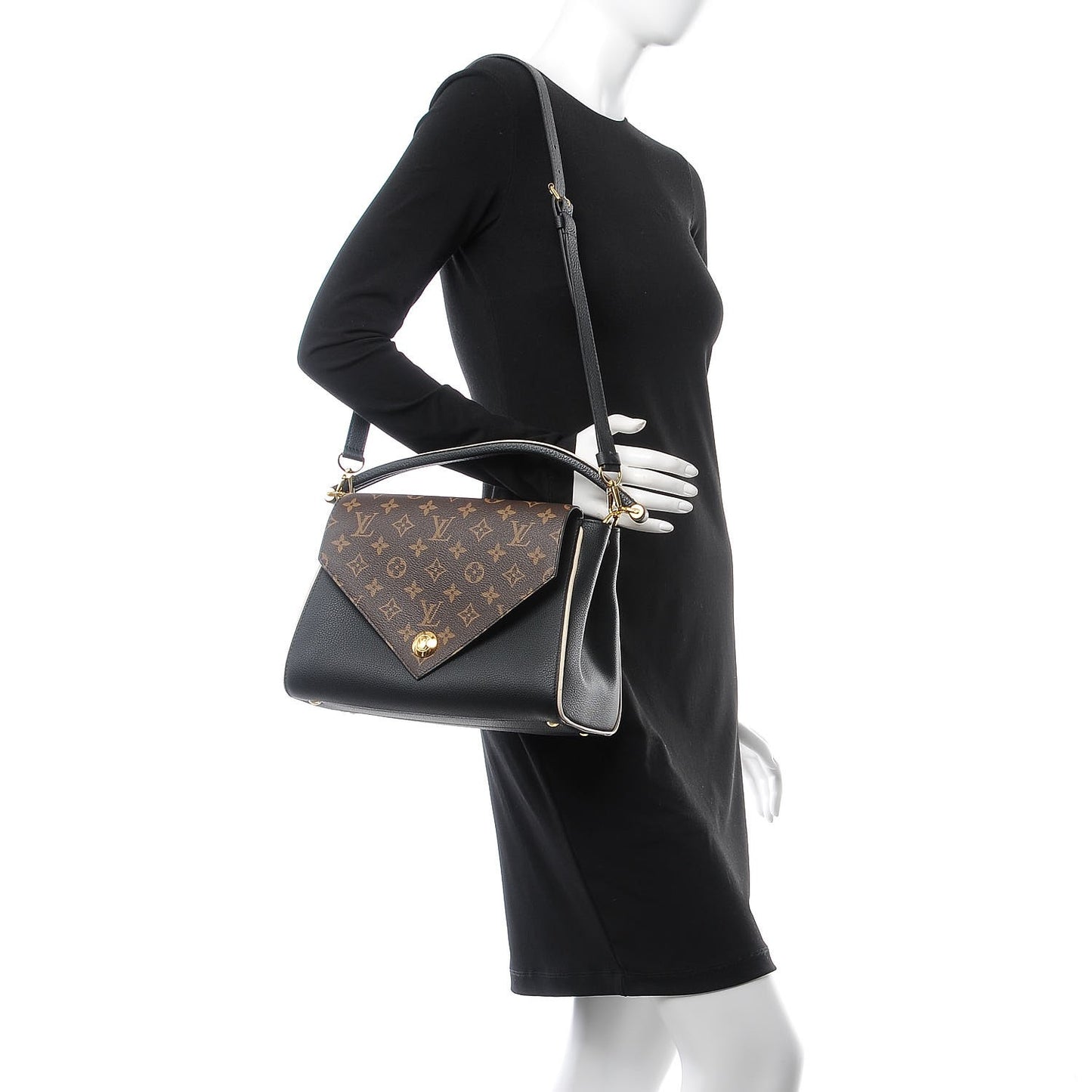 Monogram Double V Black
