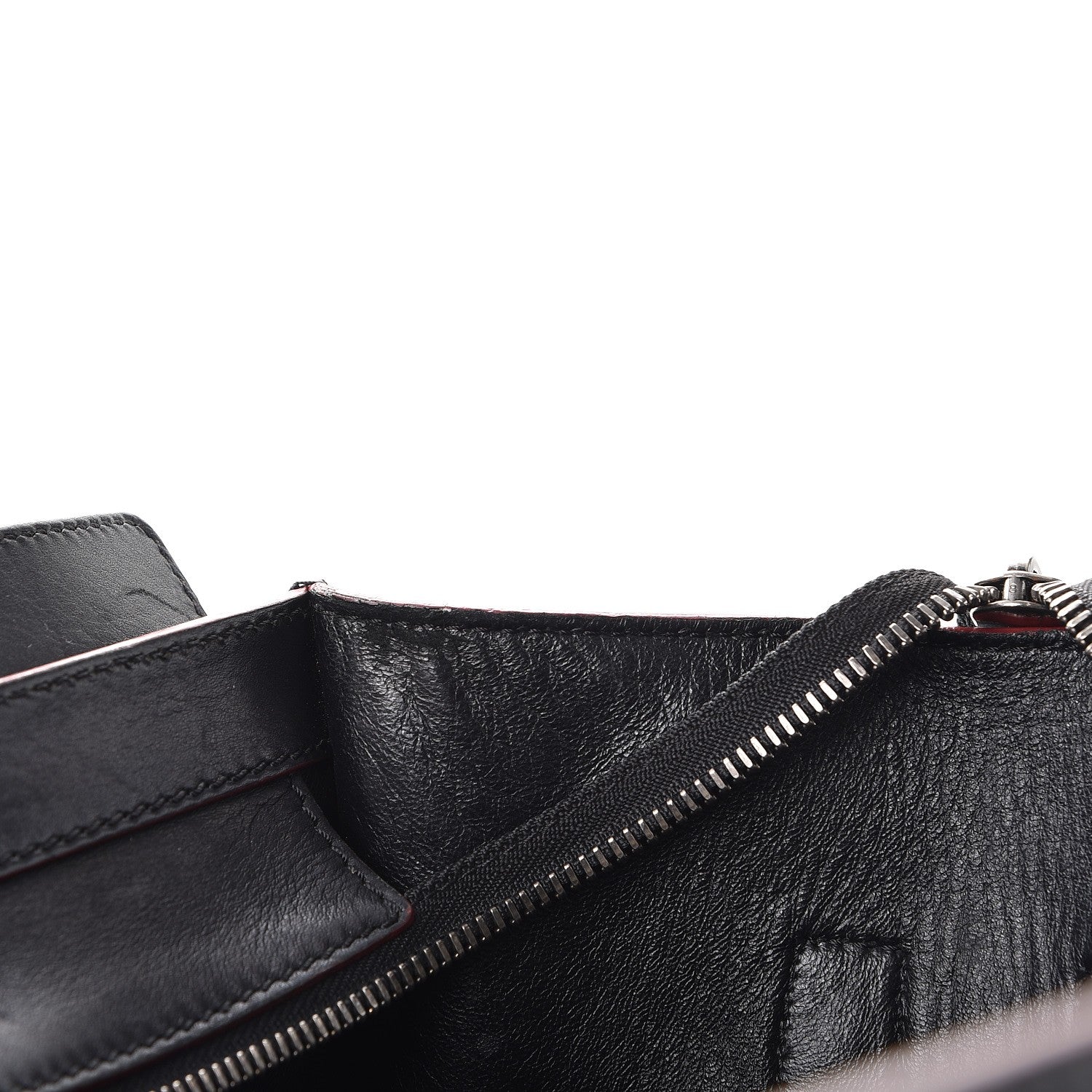 Celine Smooth Calfskin Mini Luggage Black Pink Trim 12 of 27