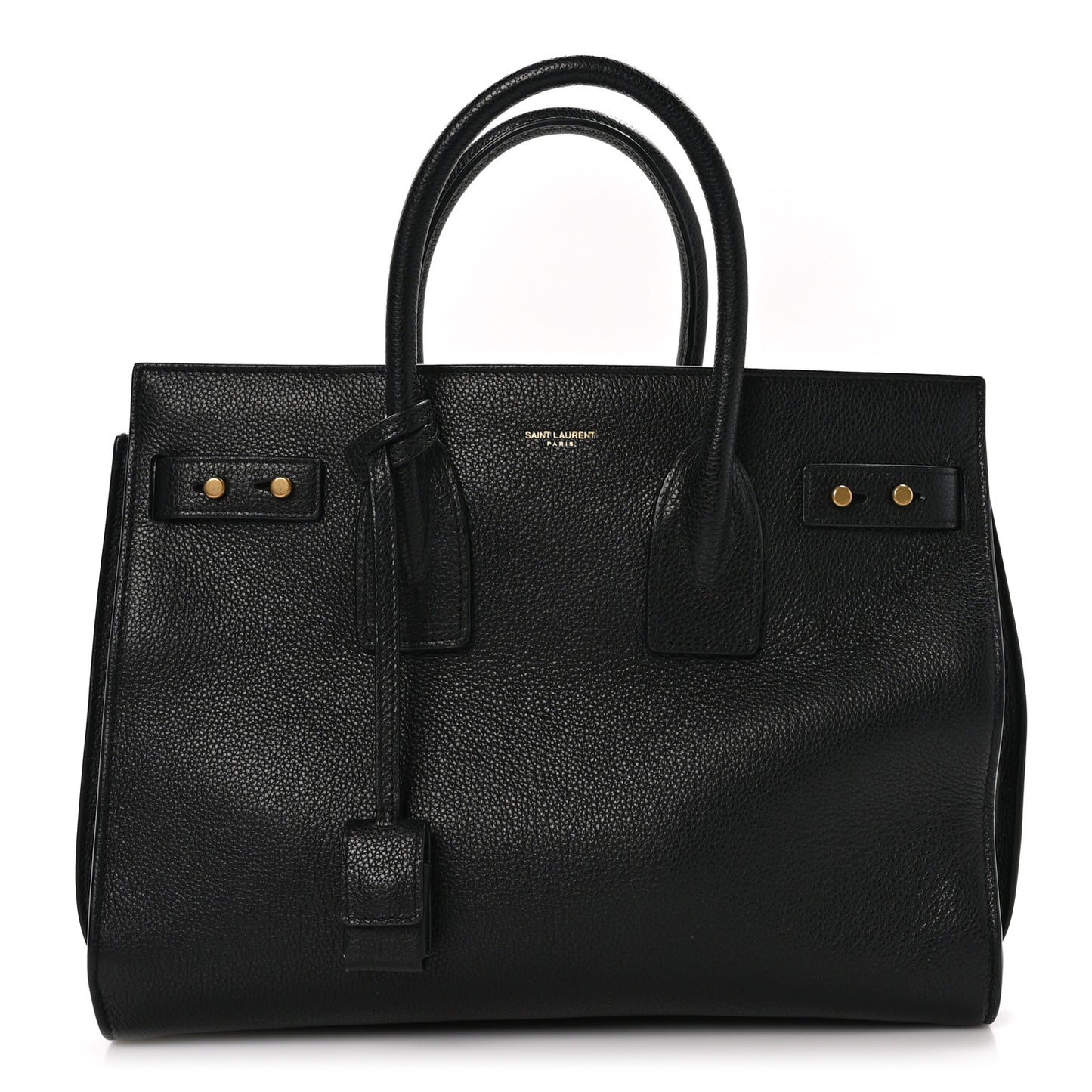 Grained Calfskin Small Supple Sac De Jour Black