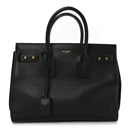 Saint Laurent Grained Calfskin Small Supple Sac De Jour Black 1 of 12