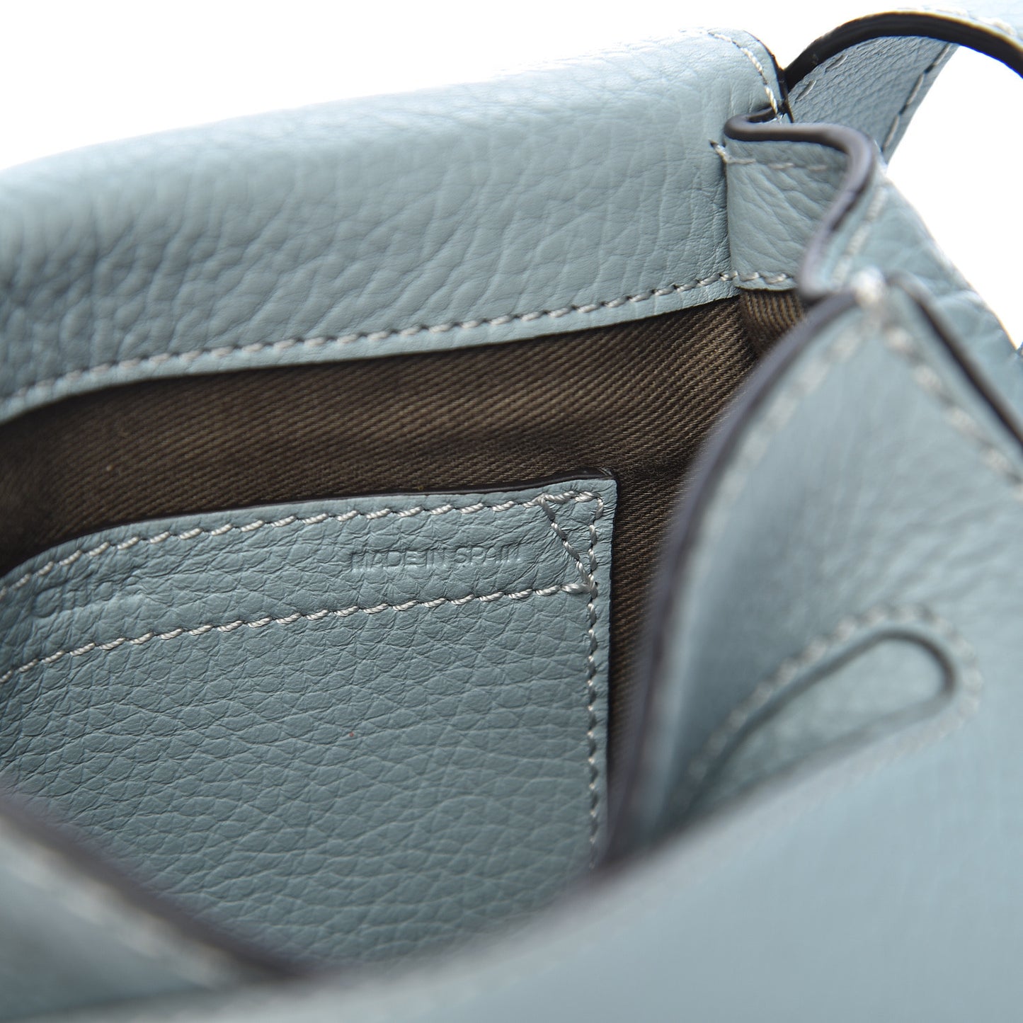 Calfskin Mini Marcie Round Crossbody Bag Faded Blue