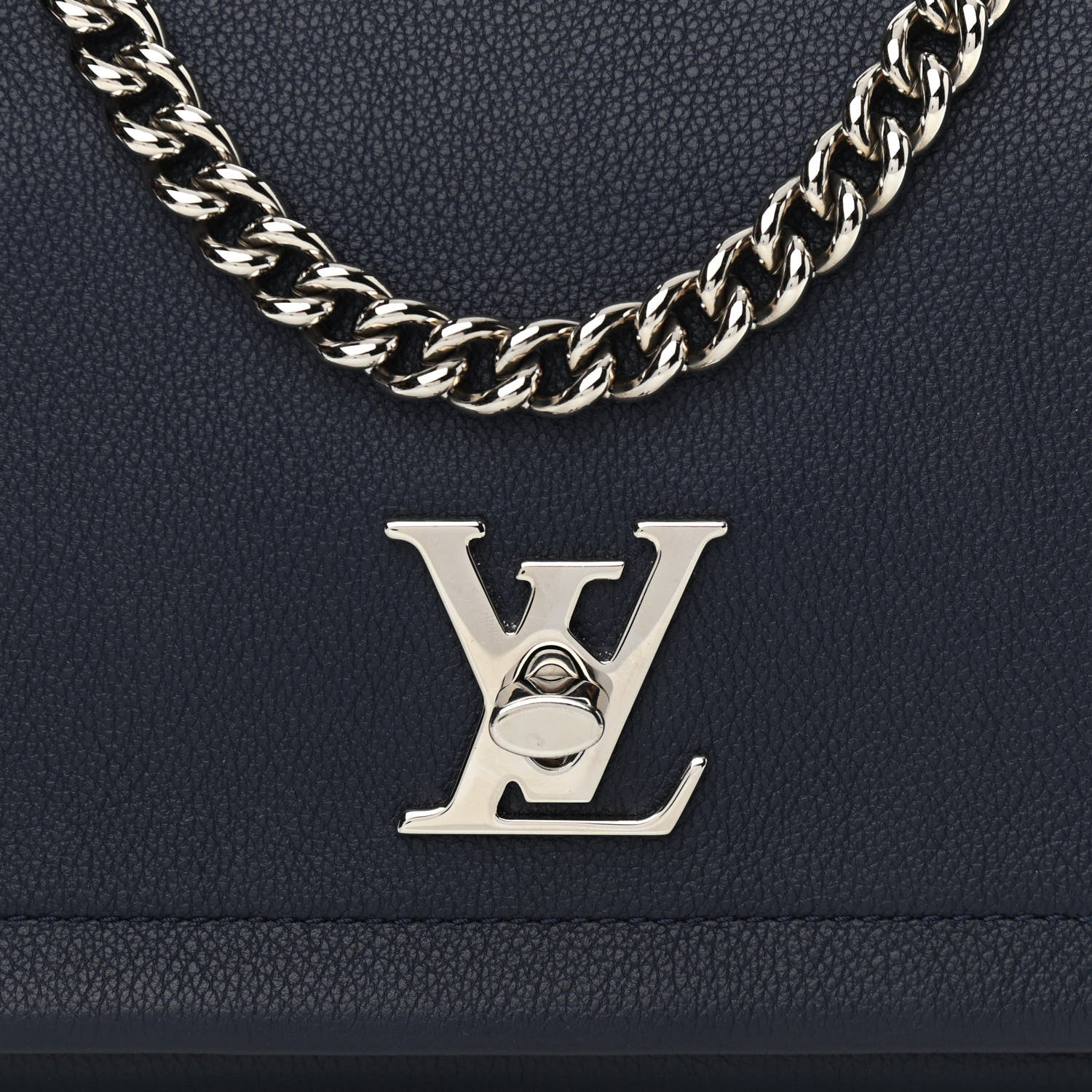 Louis Vuitton Calfskin Lockme II Chain Bag BB Marine Rouge 8 of 10