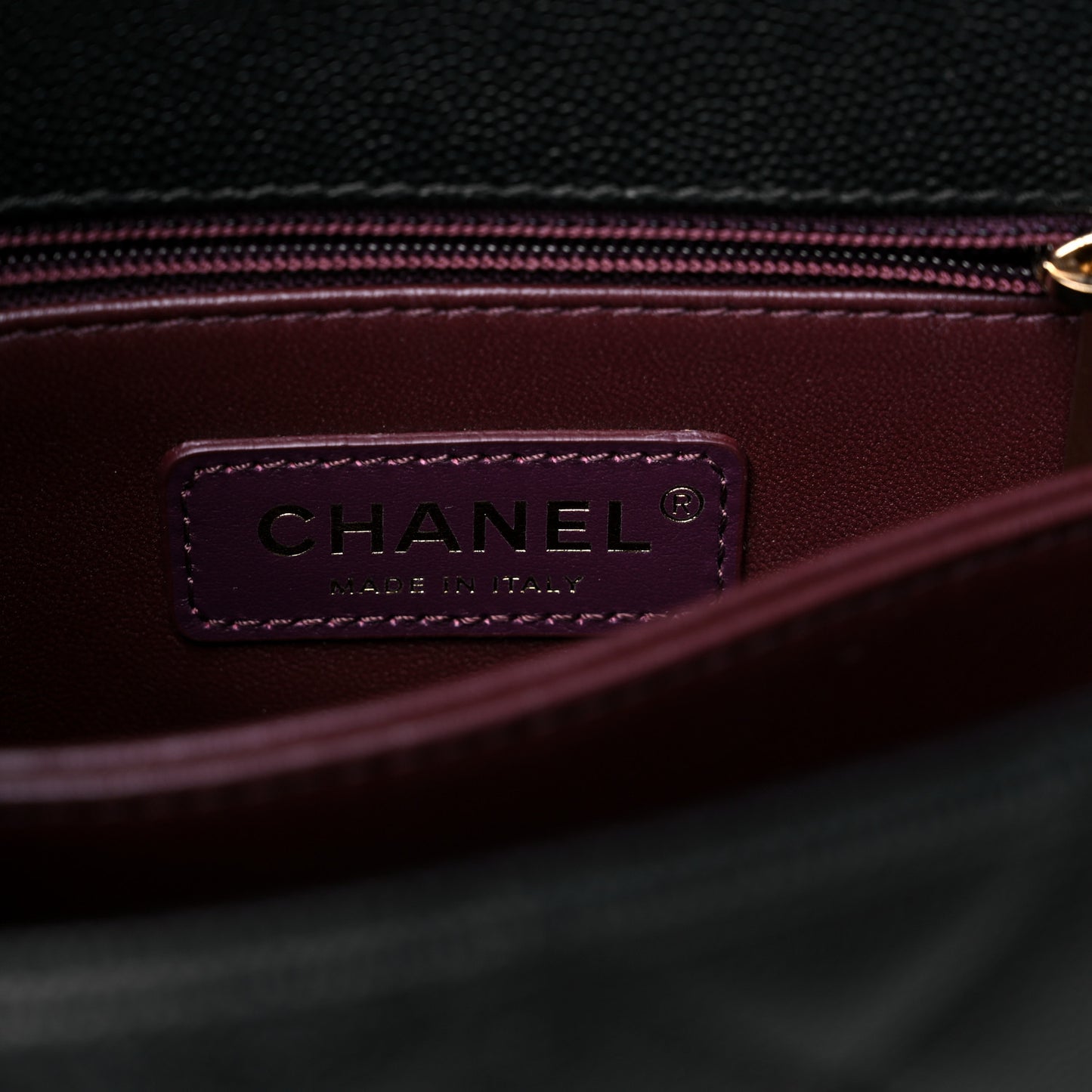Caviar Quilted Mini Coco Handle Flap Black