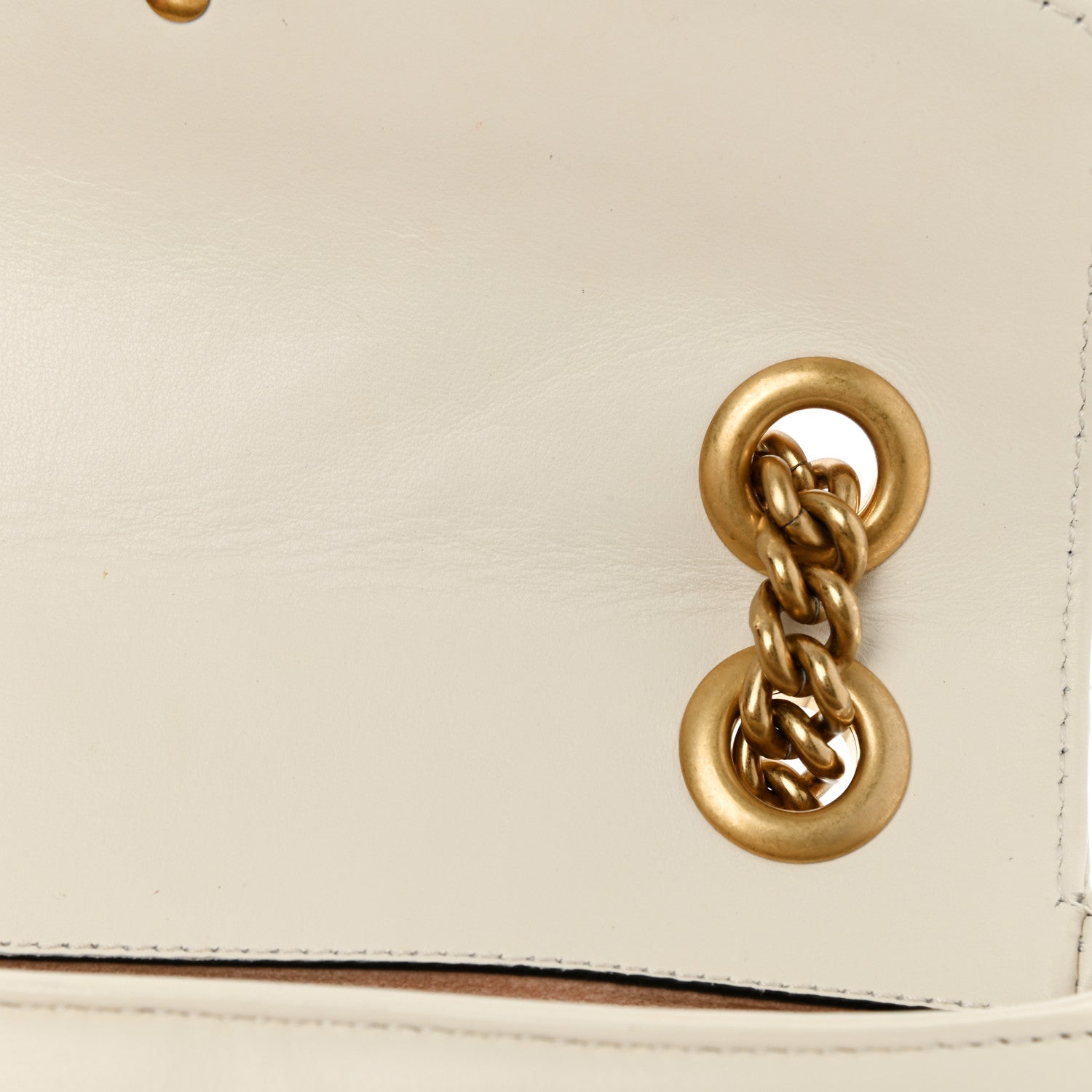 Gucci Calfskin Matelasse Mini GG Marmont Shoulder Bag White 12 of 13