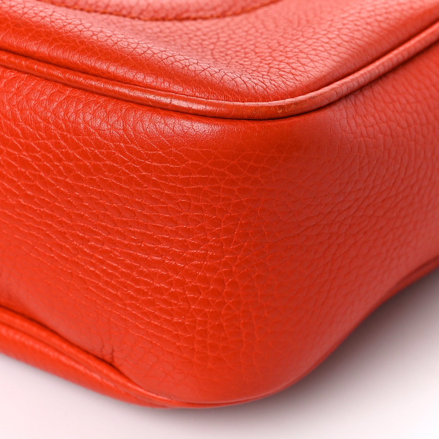 Gucci Pebbled Calfskin Small Soho Disco Bag Sun Orange 9 of 12