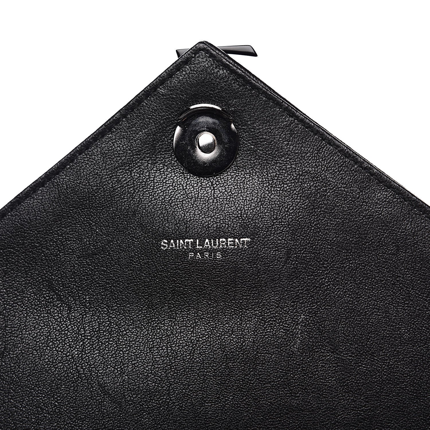 Saint Laurent Sheepskin Matelasse Chevron Monogram Monochrome Large College Satchel Black 8 of 14