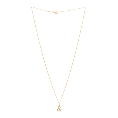 Tiffany 18K Yellow Gold Ampersand Pendant Necklace 3 of 5