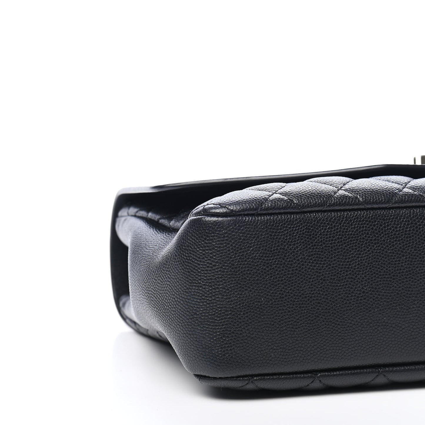 Calfskin Caviar Quilted Flap Black
