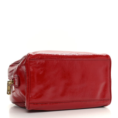 Saint Laurent Textured Patent Mini Y-Mail Tote Red 3 of 9