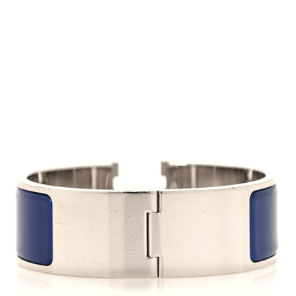 Hermes Enamel Wide Clic Clac H Bracelet PM Bleu Indigo 3 of 5