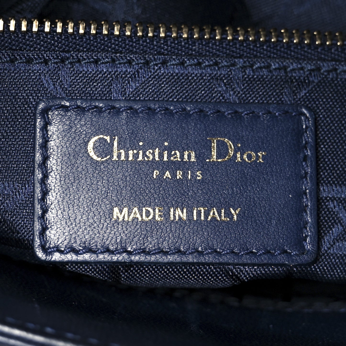 Lambskin Cannage Small Lucky Badges My Lady Dior Navy
