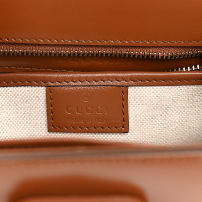Gucci Boarded Dyana Lux Calfskin Small Bamboo 1947 Top Handle Bag Brown 7 of 11