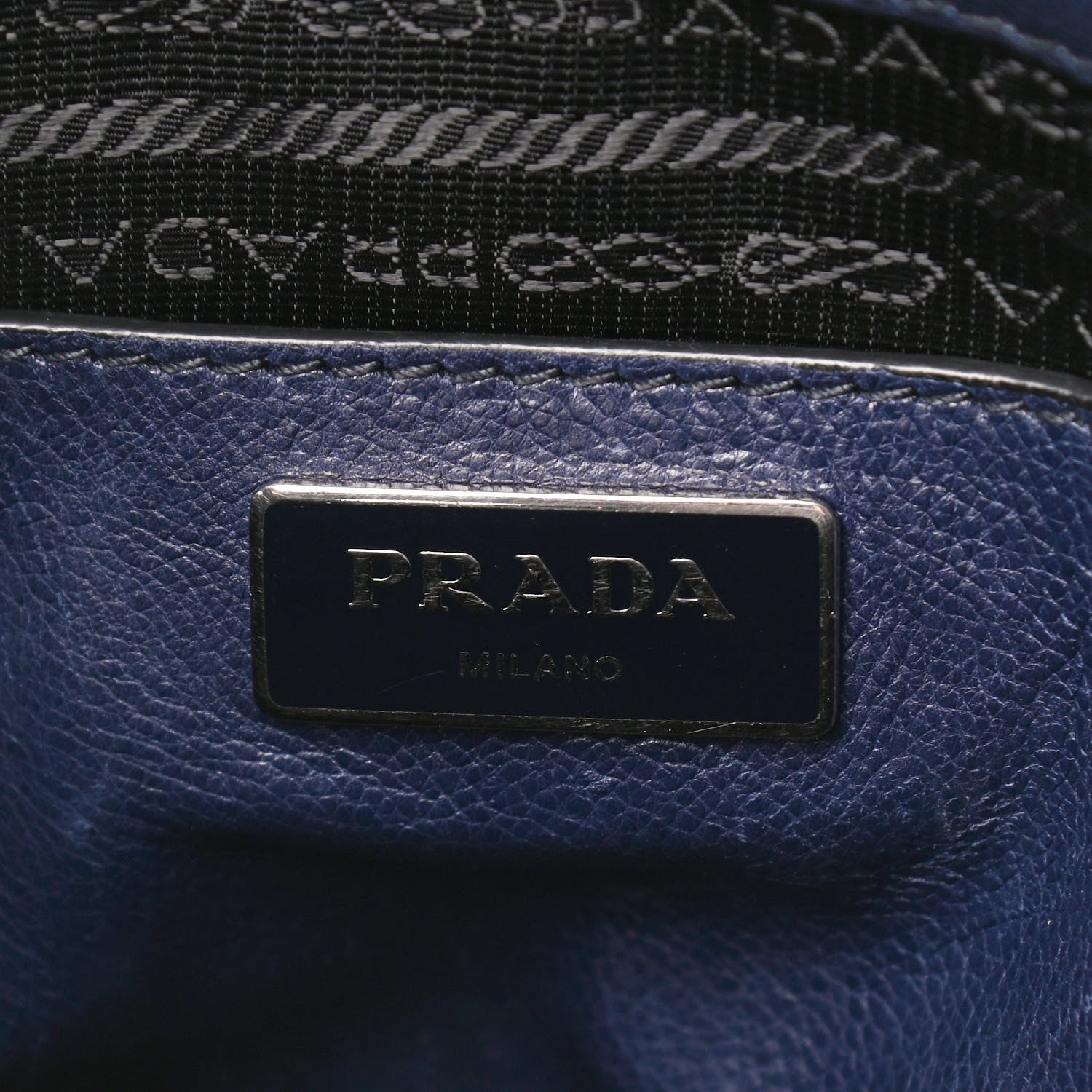 Prada Glace Calf Twin Pocket Tote Baltico 6 of 12