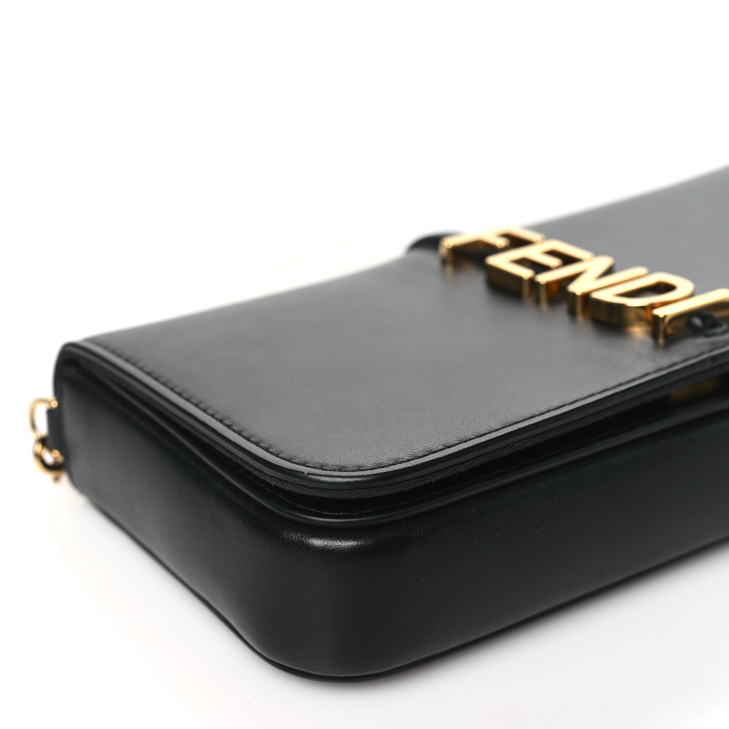 Fendi Vitello Grace Matte Fendigraphy Wallet On Chain Black 9 of 10