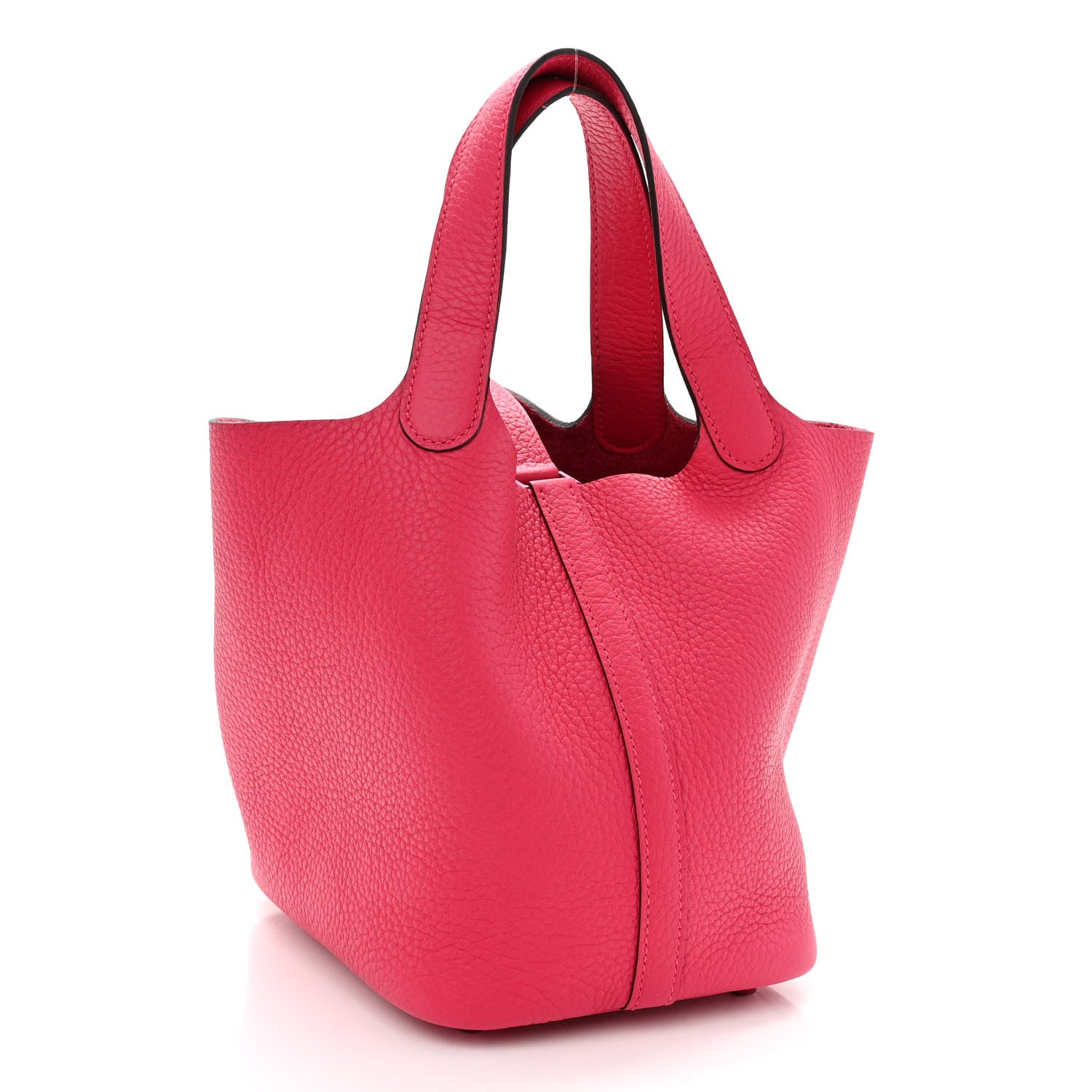 Hermes Taurillon Clemence Monochrome Picotin Lock 18 PM Rose Mexico 3 of 11