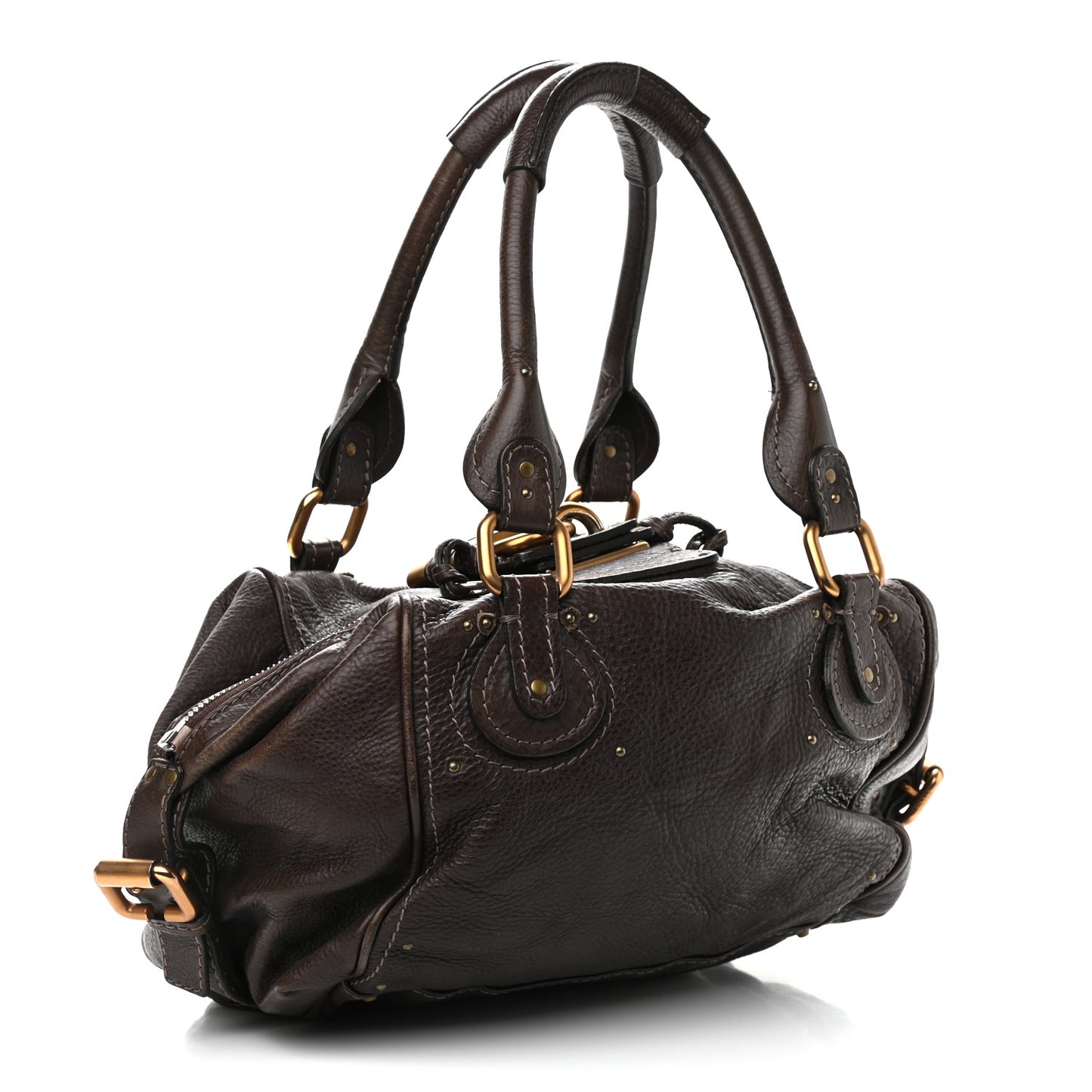 Calfskin Paddington Front Pocket Tote Chocolate