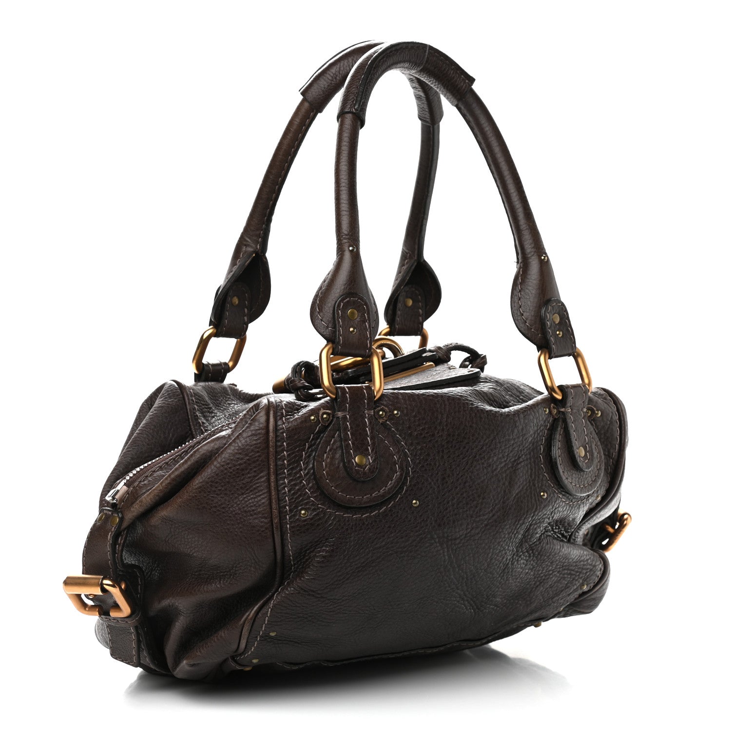 Chloe Calfskin Paddington Front Pocket Tote Chocolate 3 of 10