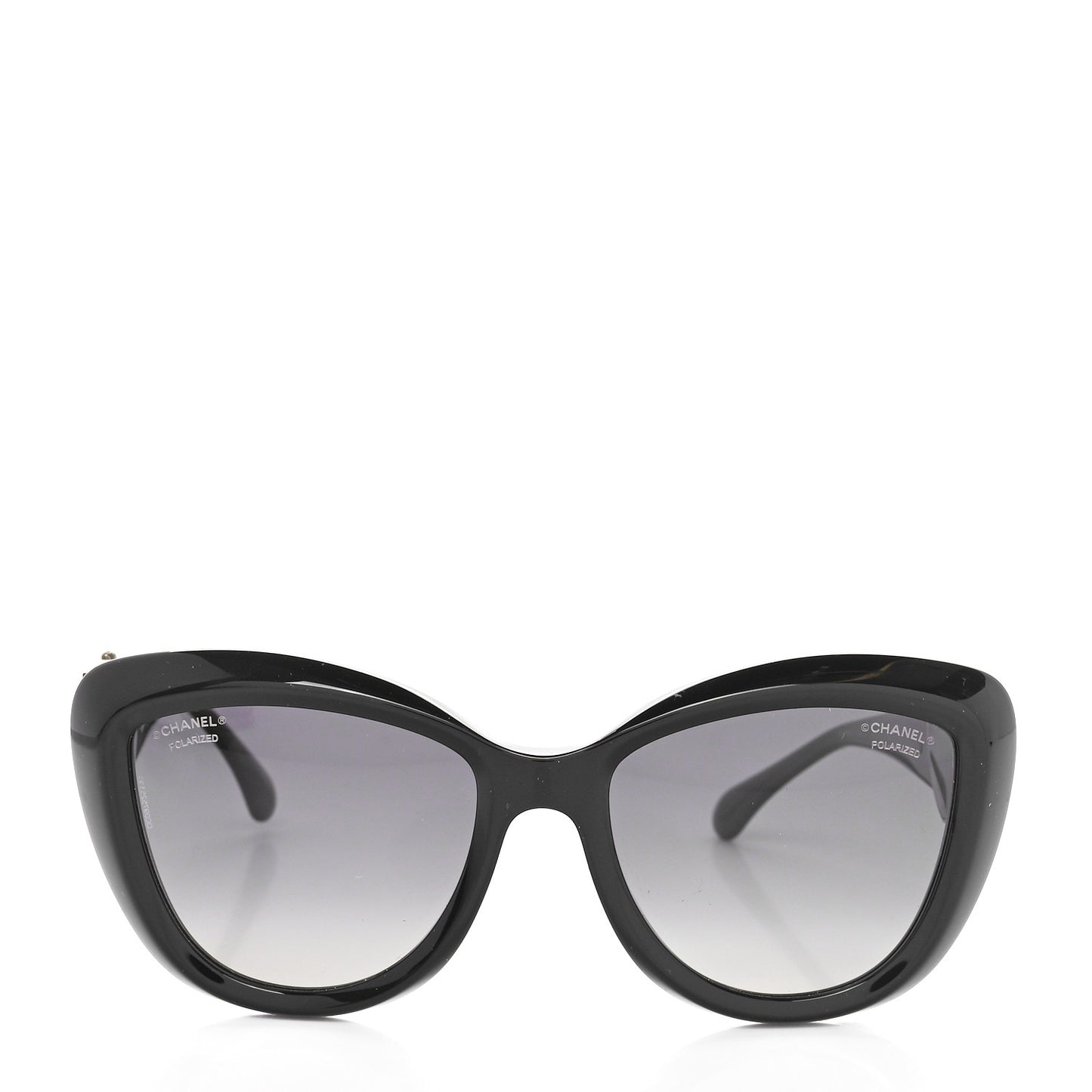 Acetate Enamel Heart Butterfly Sunglasses 5417-A Black