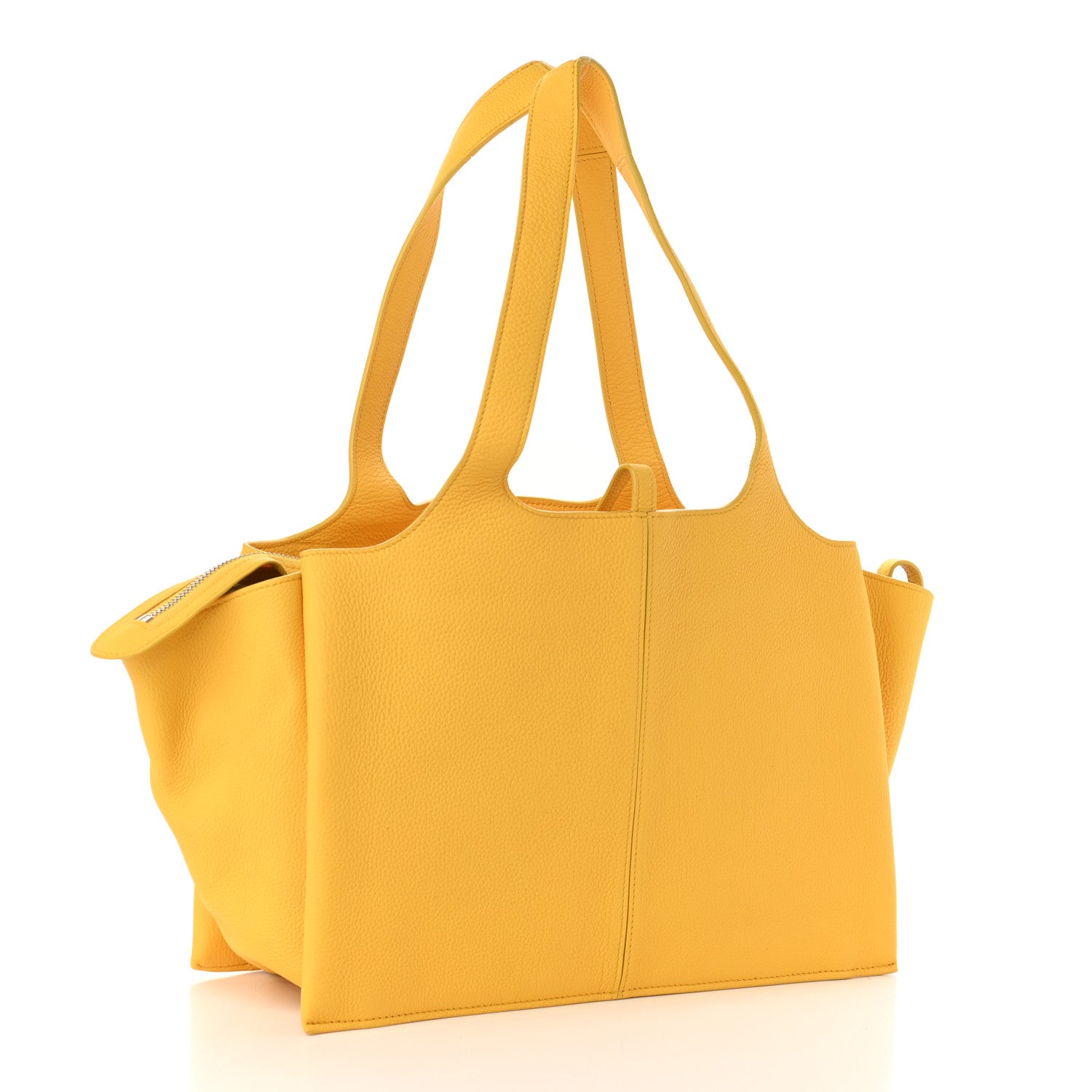 Celine Baby Grained Calfskin Small Tri-Fold Bag Citrus 3 of 8