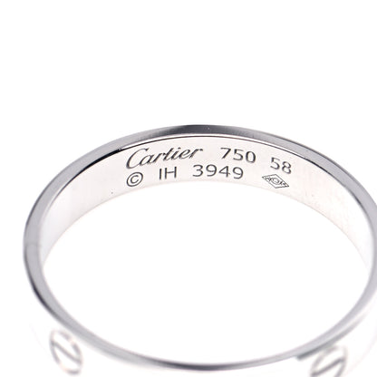 Cartier 18K White Gold 3.5mm LOVE Wedding Band Ring 58 8.25 7 of 11