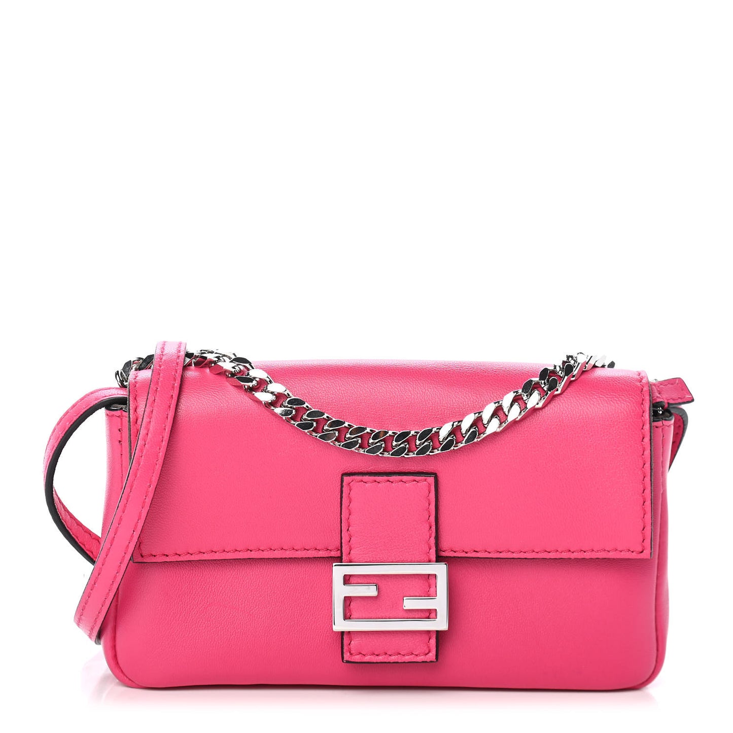 Shiny Nappa Micro Baguette Fuchsia
