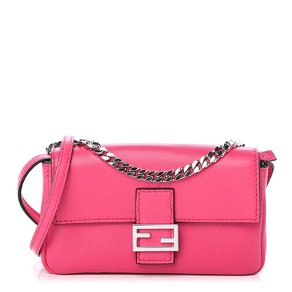 Fendi Shiny Nappa Micro Baguette Fuchsia 1 of 8
