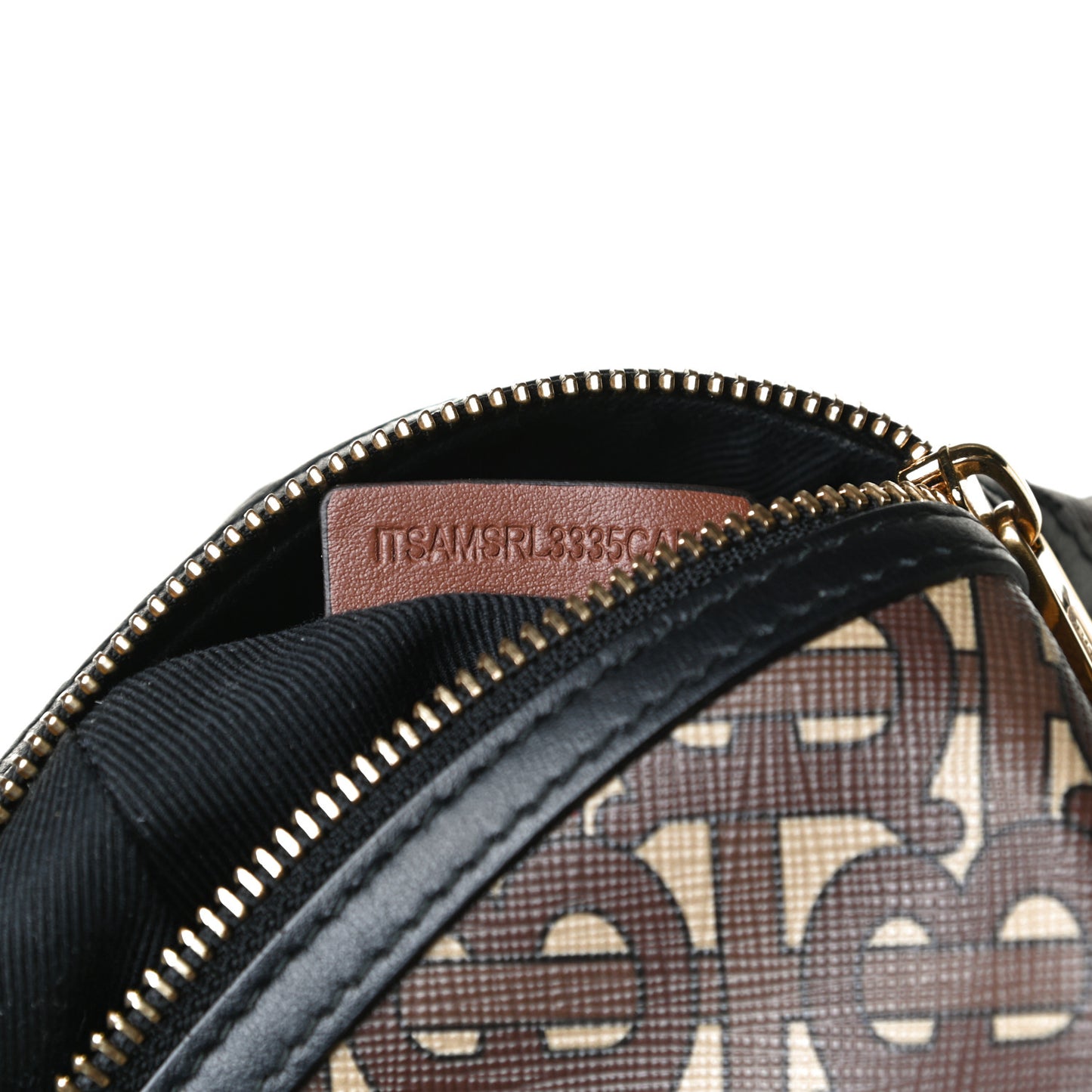 E-Canvas Monogram Stripe Medium Sonny Bum Bag Bridle Brown