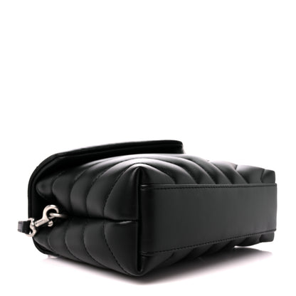 Saint Laurent Calfskin Y Quilted Monogram Toy Loulou Crossbody Bag Black 5 of 12