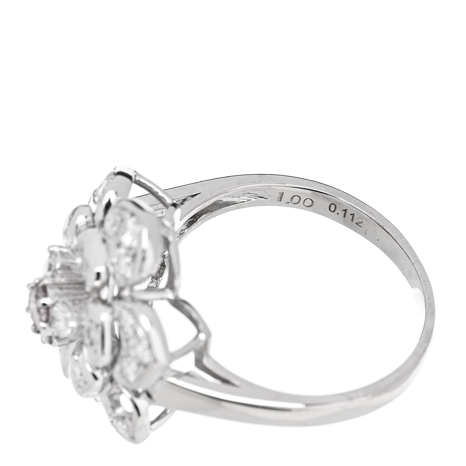 Parker & West by FASHIONPHILE Platinum Pink Diamond 1.11ctw Flower Cocktail Ring 57 8 10 of 10