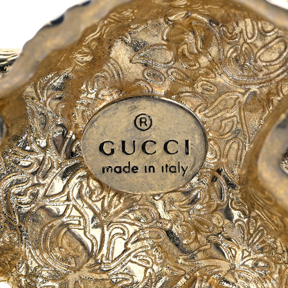 Gucci Metal Crystal Rajah Brooch Gold 5 of 6