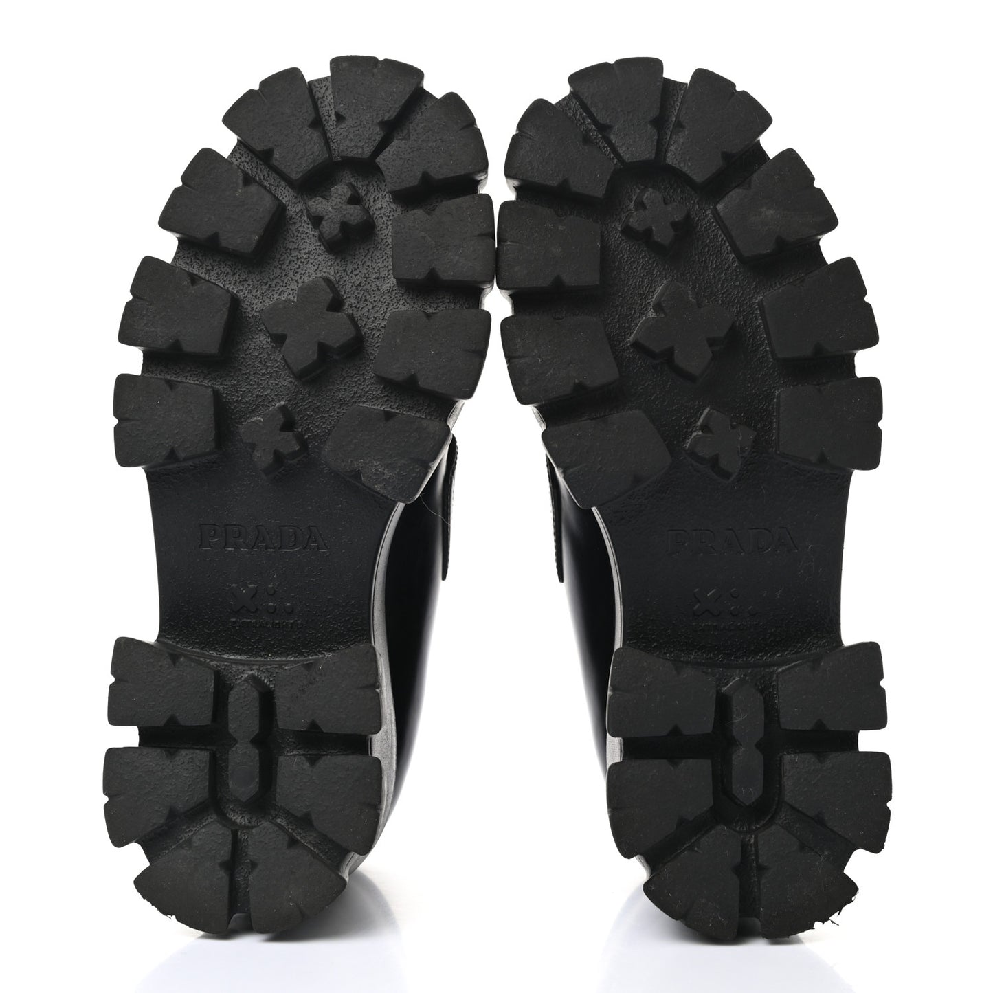 Spazzolato Rois Metal Triangle Logo Monolith 55mm Loafers 37 Black
