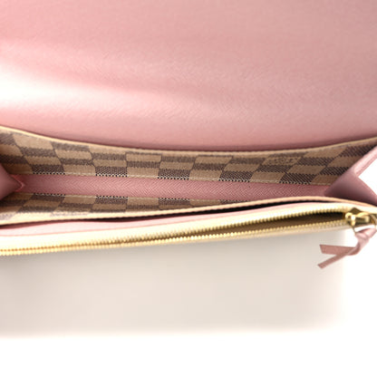 Louis Vuitton Damier Azur Emilie Wallet Rose Ballerine 5 of 9