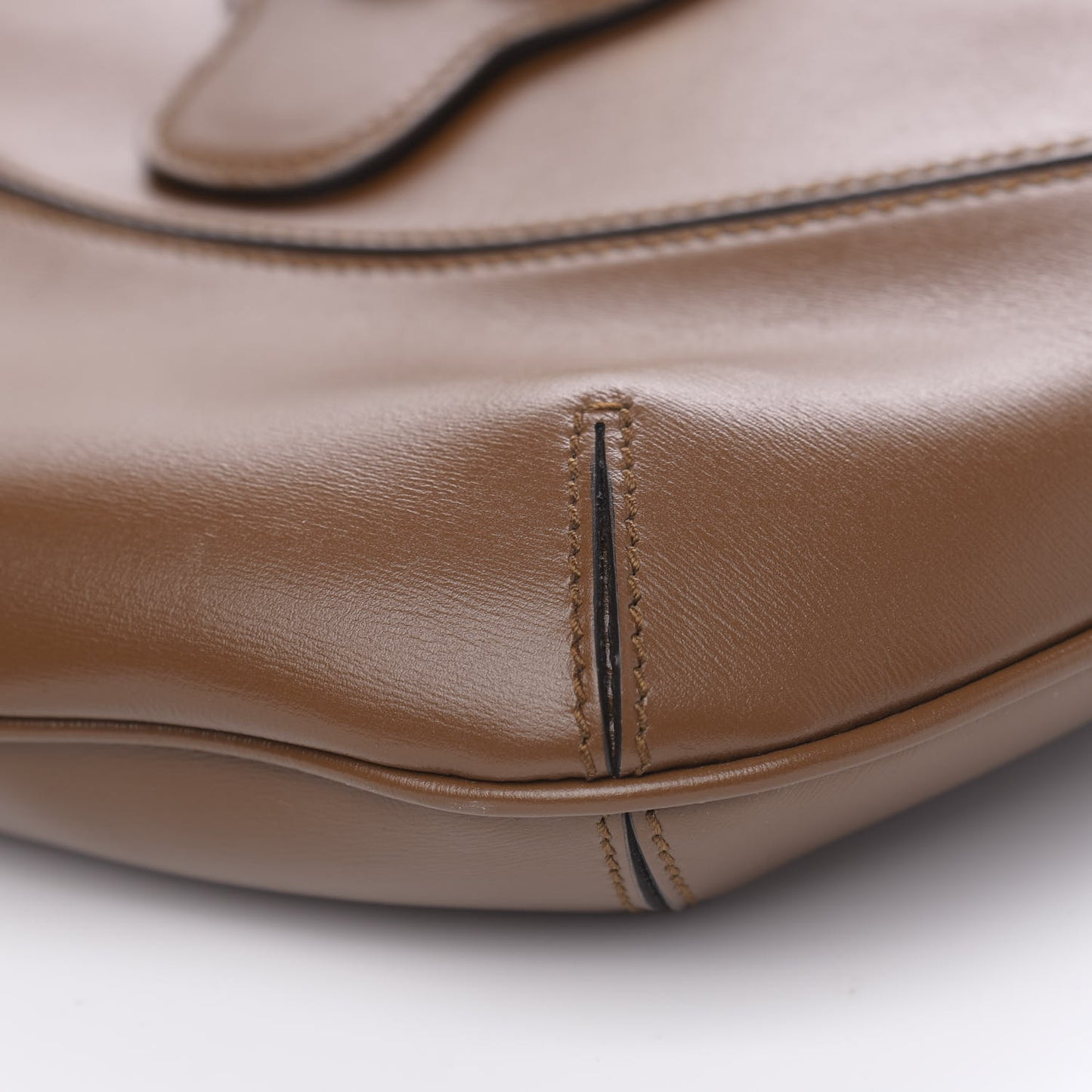 Boarded Plutone Calfskin Medium Arli Shoulder Bag Nocciola