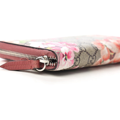 Gucci GG Supreme Monogram Blooms Zip Around Wallet Beige Multicolor Dry Rose 10 of 11