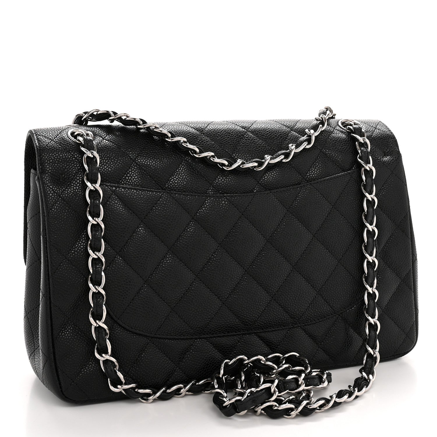 Chanel Caviar Quilted Jumbo Double Flap Black 3 of 14