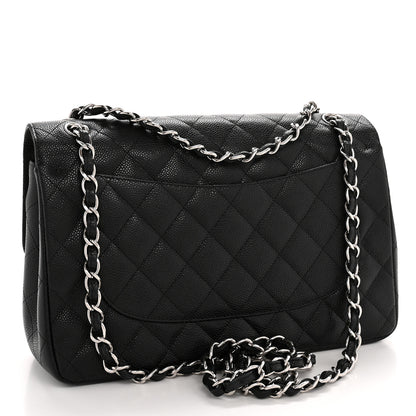 Chanel Caviar Quilted Jumbo Double Flap Black 3 of 14