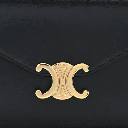 Celine Shiny Calfskin Triomphe Margo Wallet on Chain Black 8 of 11