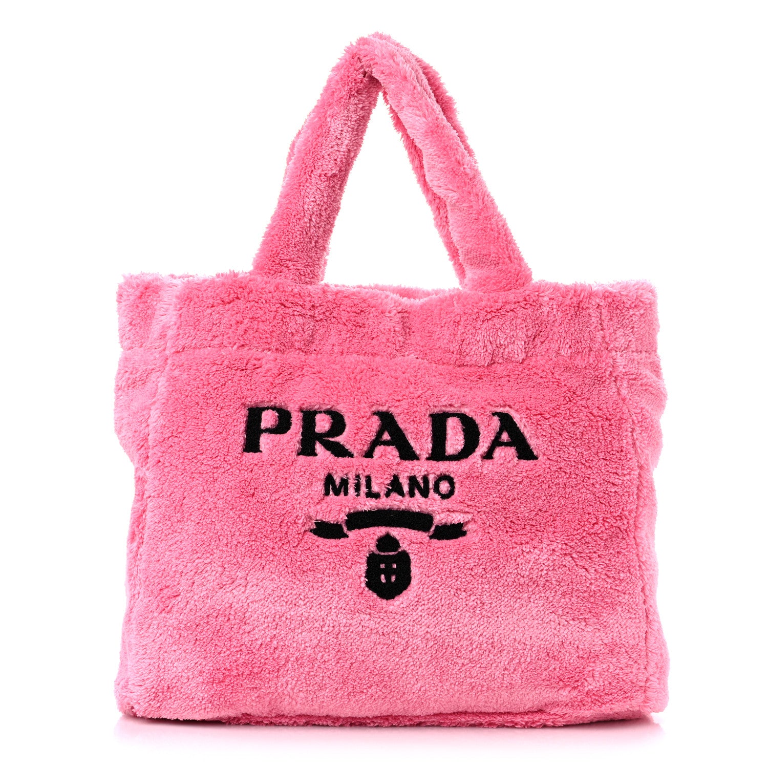 Prada Terry Cloth Tote Bag Petalo Black 1 of 7