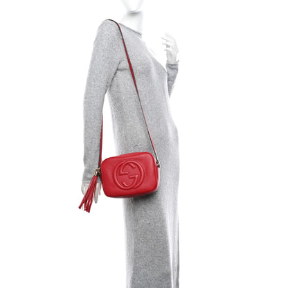 Gucci Pebbled Calfskin Small Soho Disco Bag Vibrant Red 2 of 11