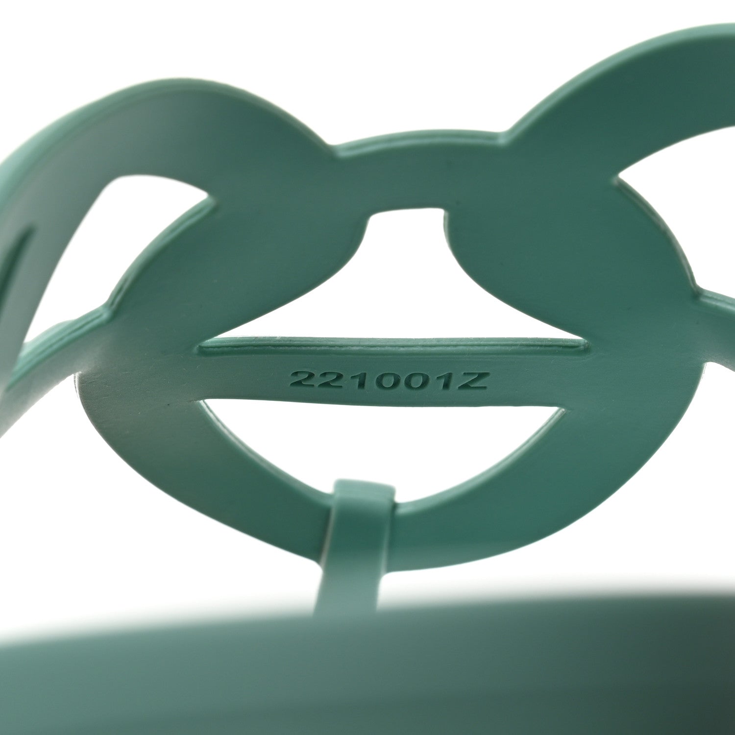 Hermes Rubber Womens Egerie Sandals 37 Vert Embrun 6 of 9