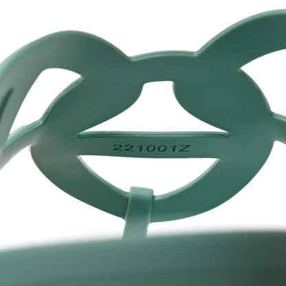 Hermes Rubber Womens Egerie Sandals 37 Vert Embrun 6 of 9
