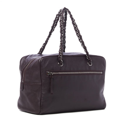Chanel Deerskin Luxe Ligne Bowler Purple 2 of 9