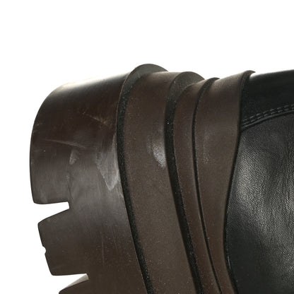 Bottega Veneta Calfskin The Tire Chelsea Boots 40 Black Ebony 8 of 8