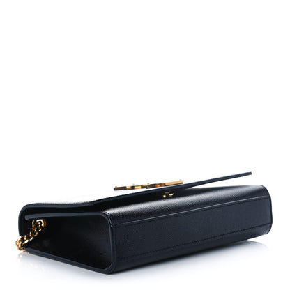 Saint Laurent Grain De Poudre Small Monogram Kate Satchel Black 4 of 11